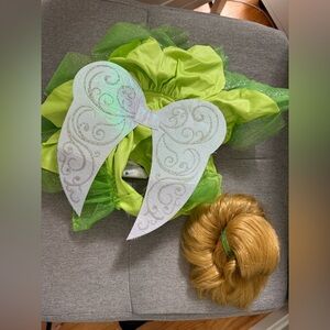 Disney Tinkerbell Costume with Wings and Wig